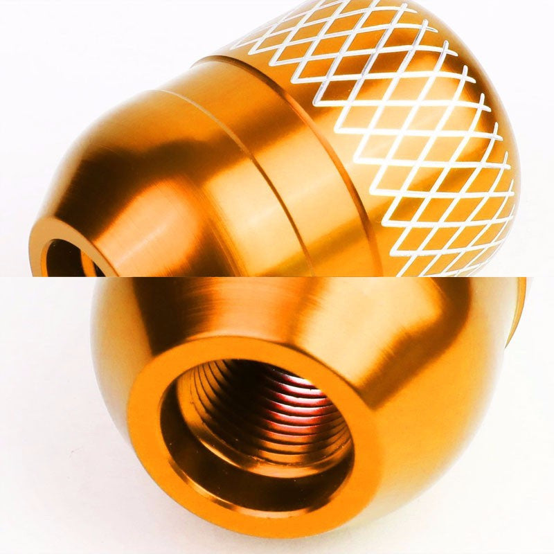 M8/M10/M12 Thread Orange 6-Speed MT Aluminum Netted Design Short Throw Racing Shift Knob+Reverse-Interior-BuildFastCar