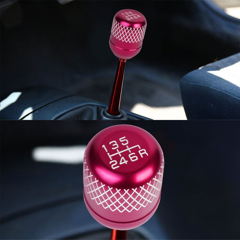 M8/M10/M12 Thread Pink 6-Speed MT Aluminum Netted Design Short Throw Racing Shift Knob+Reverse-Interior-BuildFastCar