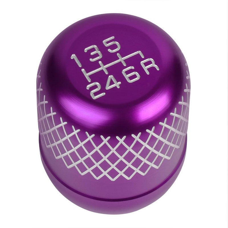 M8/M10/M12 Thread Purple 6-Speed MT Aluminum Netted Design Short Throw Racing Shift Knob+Reverse-Interior-BuildFastCar