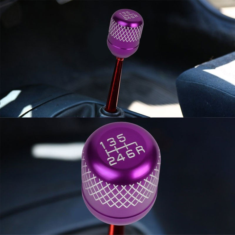 M8/M10/M12 Thread Purple 6-Speed MT Aluminum Netted Design Short Throw Racing Shift Knob+Reverse-Interior-BuildFastCar