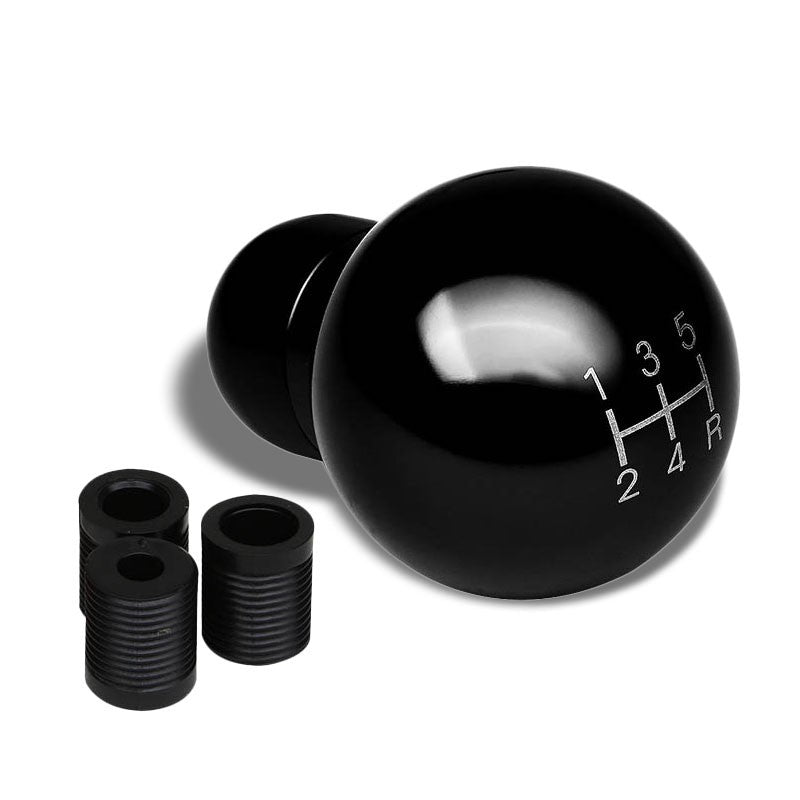 M8/M10/M12 Universal Black 5-Speed MT Aluminum Round Racing Shifter Knob-Interior-BuildFastCar