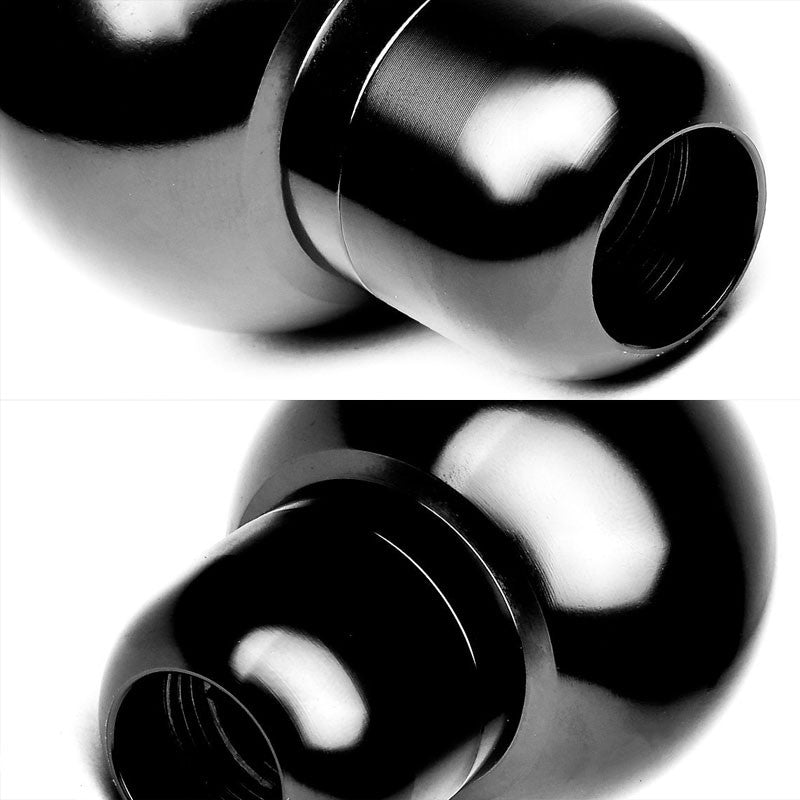 Black Clear Shift Pattern MT Round Racing Shifter Knob+M8/M10/M12 Thread Adapter-Interior-BuildFastCar