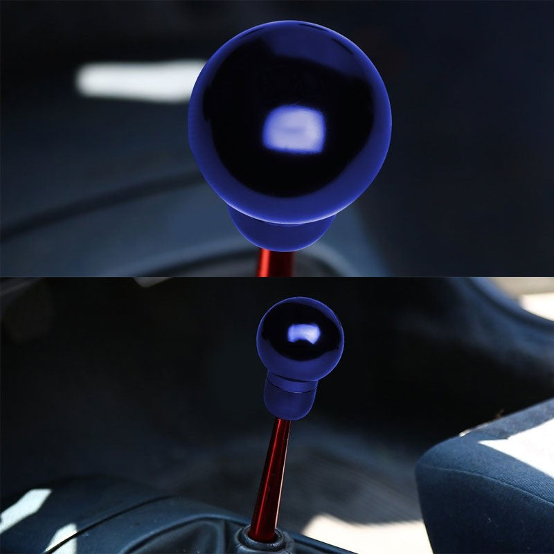 M8/M10/M12 Thread Blue 5-Speed MT Aluminum Round Short Racing Shifter Knob-Interior-BuildFastCar