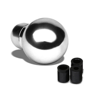 Chrome Clear Shift Pattern MT Round Race Shifter Knob+M8/M10/M12 Thread Adapter-Interior-BuildFastCar