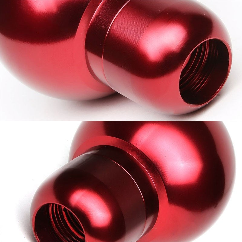 Red Clear Shift Pattern MT Round Racing Shifter Knob+M8/M10/M12 Thread Adapter-Interior-BuildFastCar