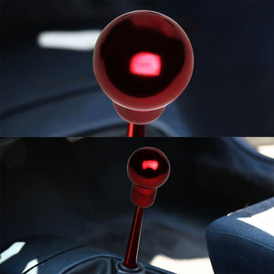 Red Clear Shift Pattern MT Round Racing Shifter Knob+M8/M10/M12 Thread Adapter-Interior-BuildFastCar