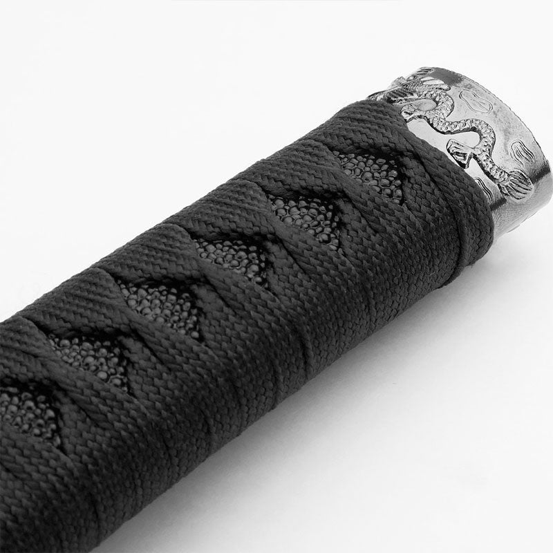 8.5" Black Wrap/Handle Katana Samurai Sword Gear Shift Knob+ M8/M10/M12 Base-Interior-BuildFastCar