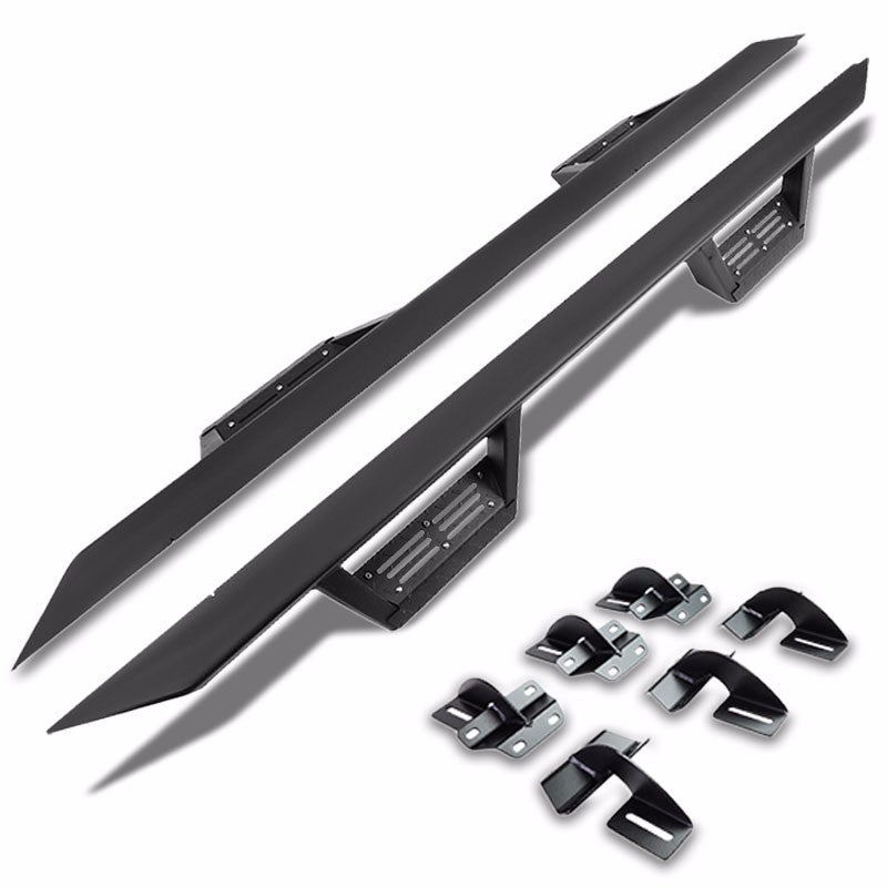 Black Step-Down Running Board Nerf Bar 15+ F-150 P552 P702 Crew Cab BFC-RUNB-G222-0009