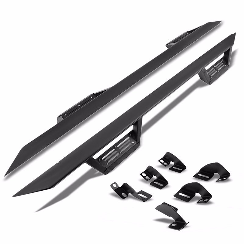 Black Step-Down Running Board Nerf Bar 07-21 Toyota Tundra XK50 Crew Cab BFC-RUNB-G222-0012