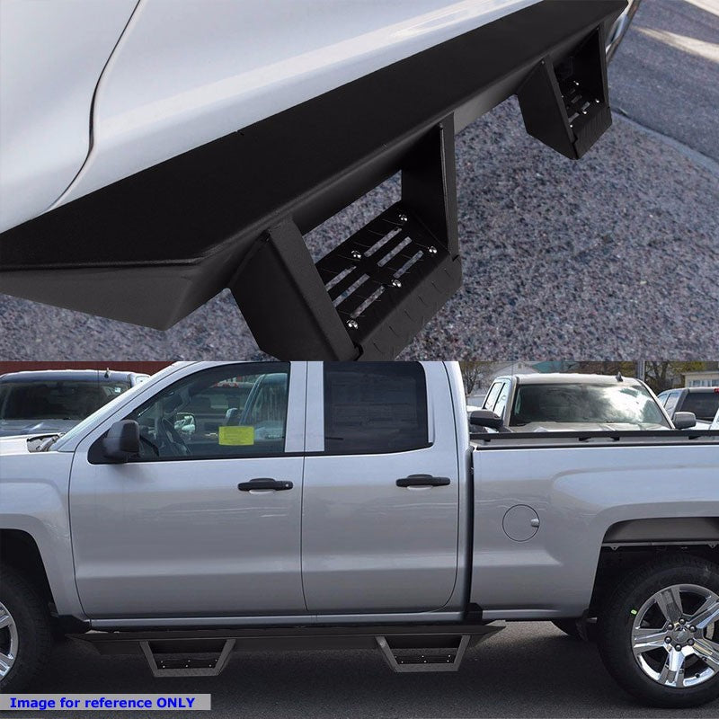 Black Step-Down Running Board Nerf Bar 07-21 Toyota Tundra XK50 Crew Cab BFC-RUNB-G222-0012