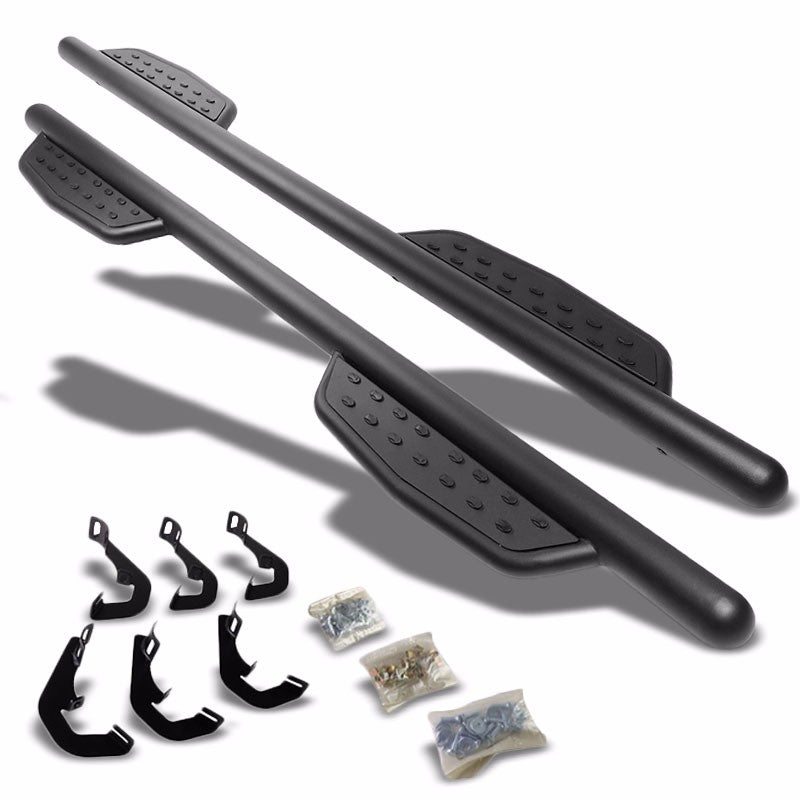 Black Straight Sidestep Running Board Nerf Bar 07-18 Silverado 1500 Crew Cab BFC-RUNB-GBP-0002