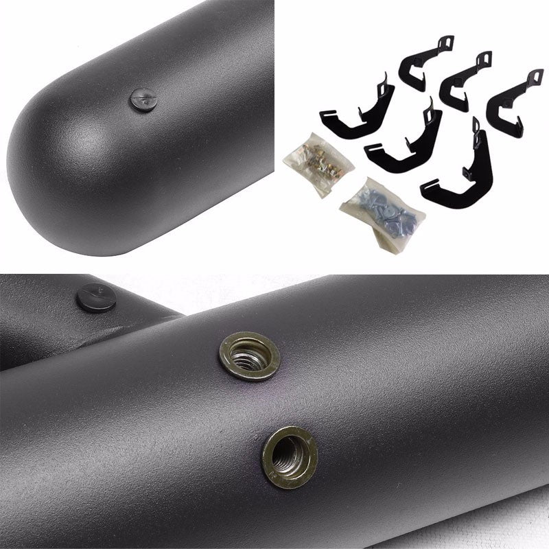 Black Straight Sidestep Running Board Nerf Bar 07-18 Silverado 1500 Crew Cab BFC-RUNB-GBP-0002