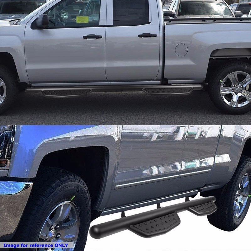 Black Straight Sidestep Running Board Nerf Bar 09-18 Ram 1500 Extended Cab BFC-RUNB-GBP-0003