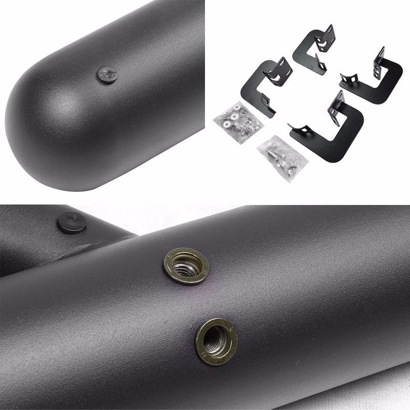 Black Straight Sidestep Running Board Nerf Bar 09-14 Ford F-150 Crew Cab BFC-RUNB-GBP-0005