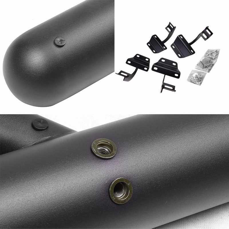 Black Straight Sidestep Running Board Nerf Bar 15+ Ford F-150 Extended Cab BFC-RUNB-GBP-0006