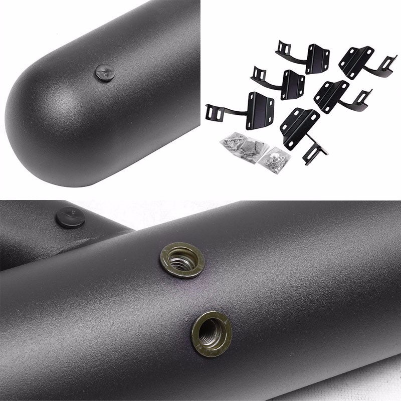 Black Straight Sidestep Running Board Nerf Bar 15+ F-150 P552 P702 Crew Cab BFC-RUNB-GBP-0007