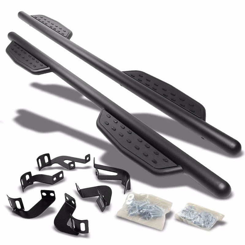 Black Straight Sidestep Running Board Nerf Bar 05-22 Toyota Tacoma Crew Cab BFC-RUNB-GBP-0013