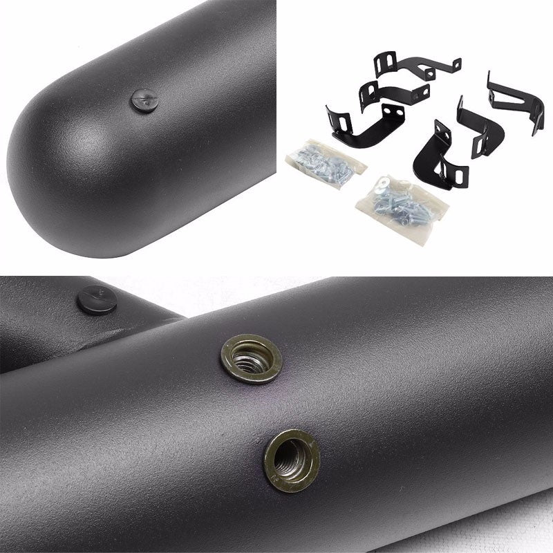 Black Straight Sidestep Running Board Nerf Bar 05-22 Toyota Tacoma Crew Cab BFC-RUNB-GBP-0013
