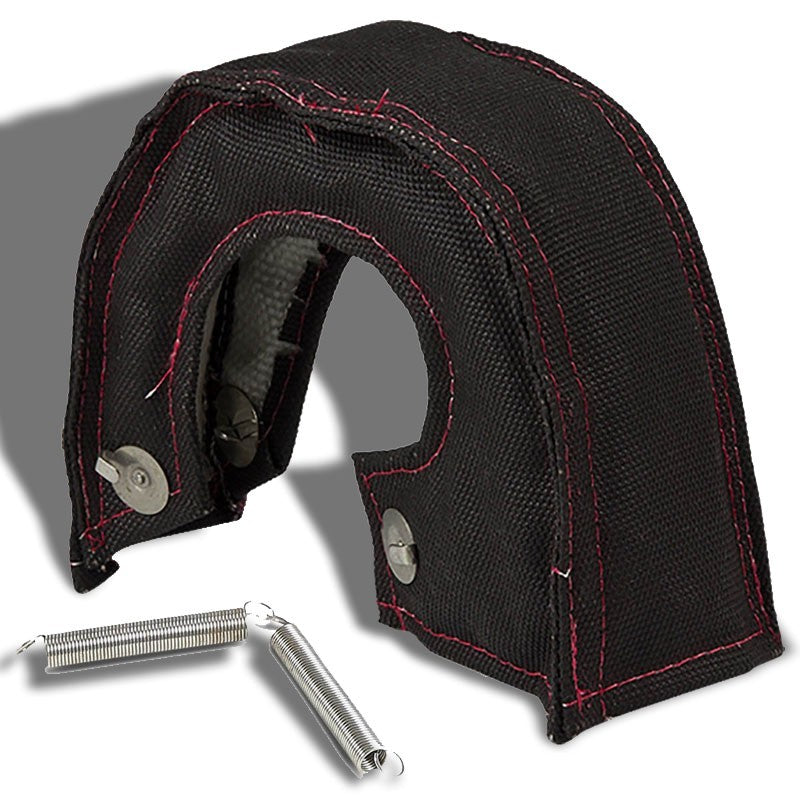 Black/Red Stitch Turbo/Turbocharger Heat Wrap Blanket for T3/25/28 GT35/37 CT26-Performance-BuildFastCar