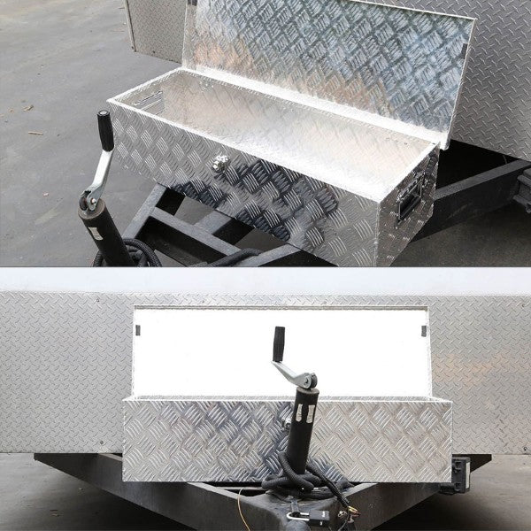 39"x13"x10" ALU Truck/Pickup/Trailer Trunk Utility Storage Flat Tool Box+Lock-Exterior-BuildFastCar