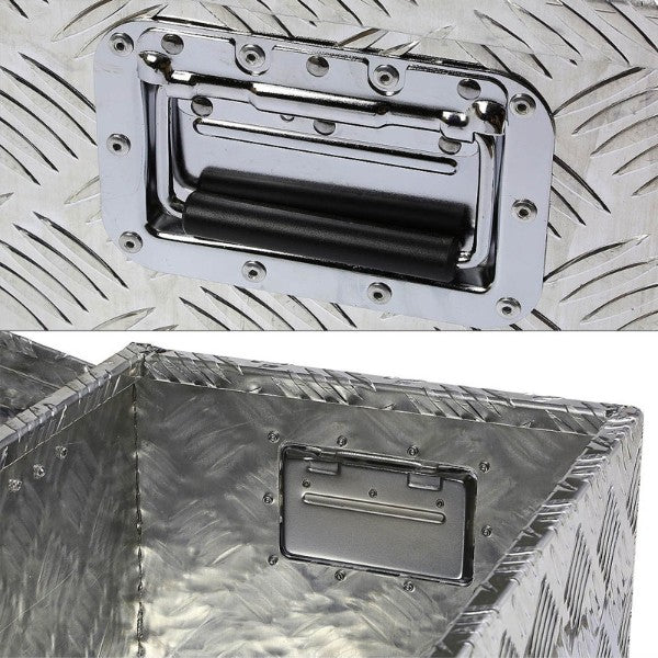 39"x13"x10" ALU Truck/Pickup/Trailer Trunk Utility Storage Flat Tool Box+Lock-Exterior-BuildFastCar