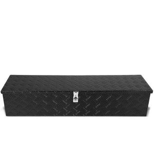49.5"x13"x10" Black Pickup/Trailer Trunk Bed Utility Storage Flat Tool Box+Lock-Exterior-BuildFastCar