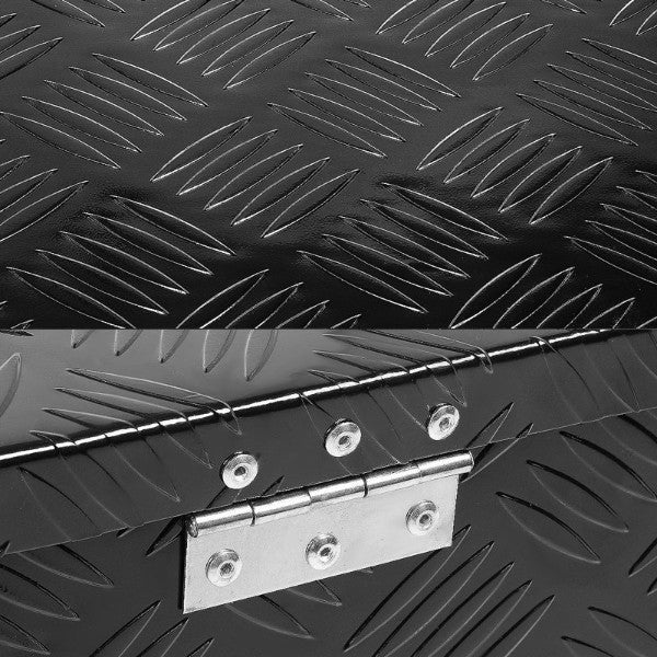 49.5"x13"x10" Black Pickup/Trailer Trunk Bed Utility Storage Flat Tool Box+Lock-Exterior-BuildFastCar