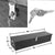 49.5"x13"x10" Black Pickup/Trailer Trunk Bed Utility Storage Flat Tool Box+Lock-Exterior-BuildFastCar