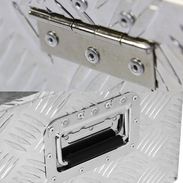 49.5"x13"x10" ALU Truck/Pickup/Trailer Trunk Utility Storage Flat Tool Box+Lock-Exterior-BuildFastCar