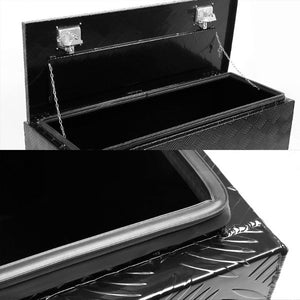 30"x18"x17" Black Pickup/Trailer Trunk Bed Utility Storage Flat Tool Box+Lock-Exterior-BuildFastCar