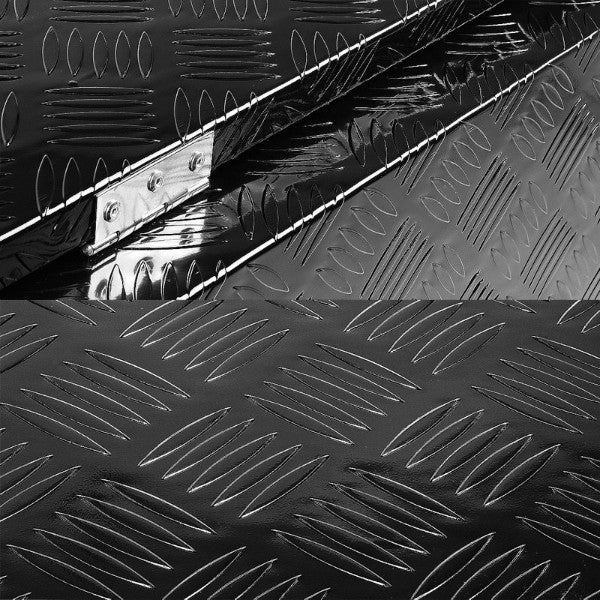 42"x18"x17" Black Pickup/Trailer Trunk Bed Utility Storage Flat Tool Box+Lock-Exterior-BuildFastCar