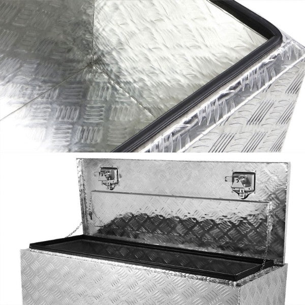 42"x18"x17" ALU Truck/Pickup/Trailer Trunk Utility Storage Flat Tool Box+Lock-Exterior-BuildFastCar