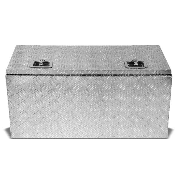 42"x18"x17" ALU Truck/Pickup/Trailer Trunk Utility Storage Flat Tool Box+Lock-Exterior-BuildFastCar