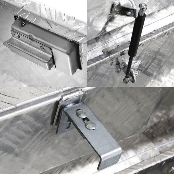 69"x11.5"x13" ALU Truck/Pickup/Trailer Trunk Utility Storage Flat Tool Box+Lock-Exterior-BuildFastCar