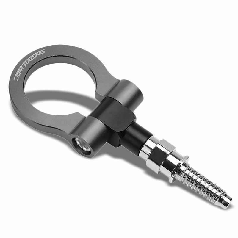 Gunmetal M15.8xP3.175 Billet Aluminum Front/Rear Race Tow Hook Ring For BMW 3/5-Exterior-BuildFastCar