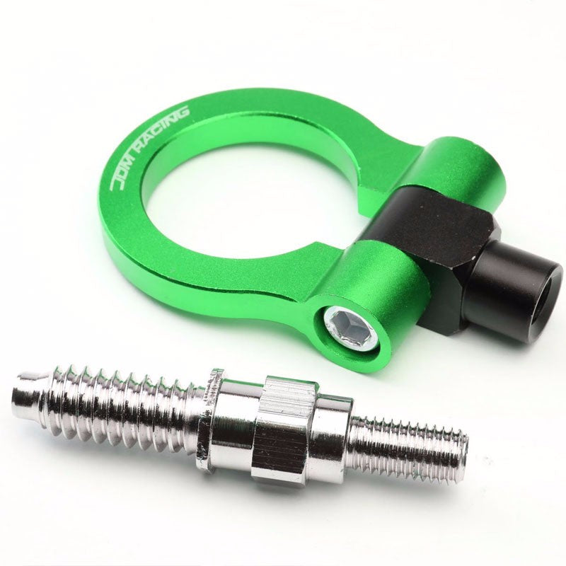 Green M15.8xP3.175 Billet Aluminum Front/Rear Race Tow Hook Ring For BMW 3/5/7-Exterior-BuildFastCar
