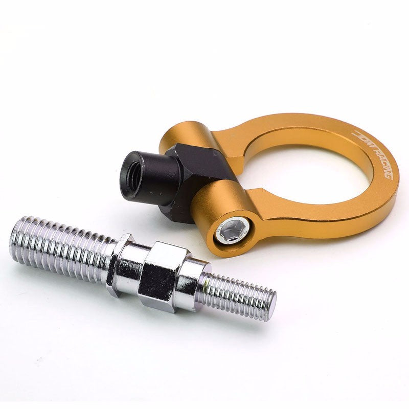 Orange M18x2.5 Screw-On Aluminum Front/Rear Race Tow Hook Ring For Honda FIT-Exterior-BuildFastCar