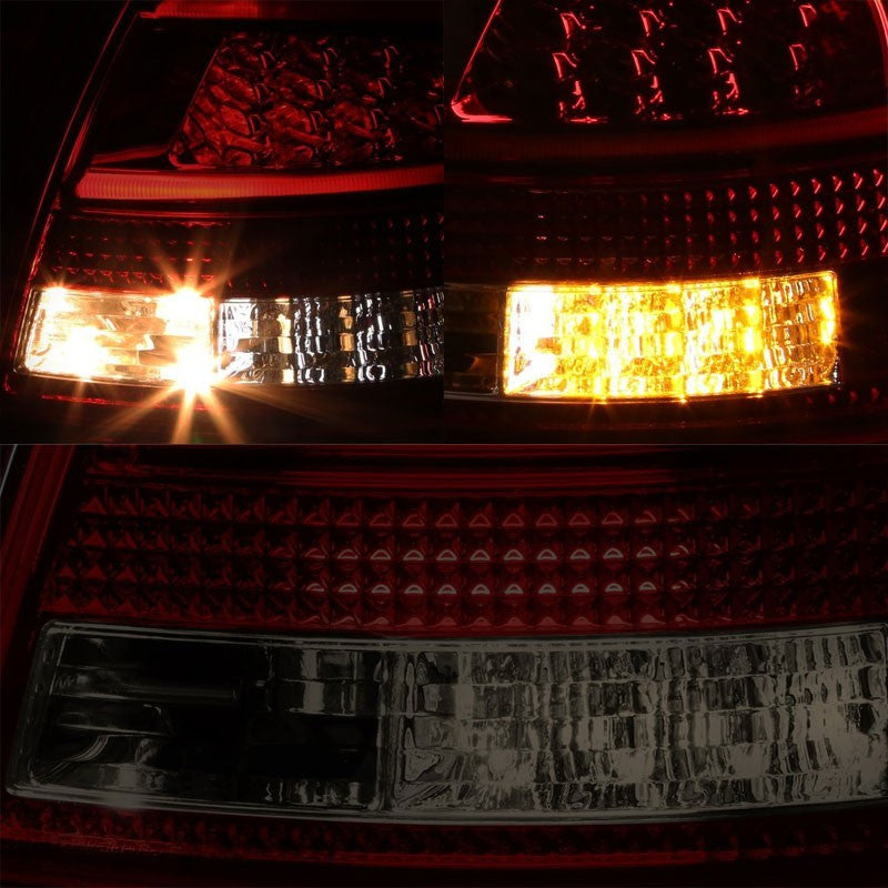Smoke Housing Red Lens Rear Signal Brake LED Tail Light For 05-08 S4/A4 Quattro Avant-Exterior-BuildFastCar