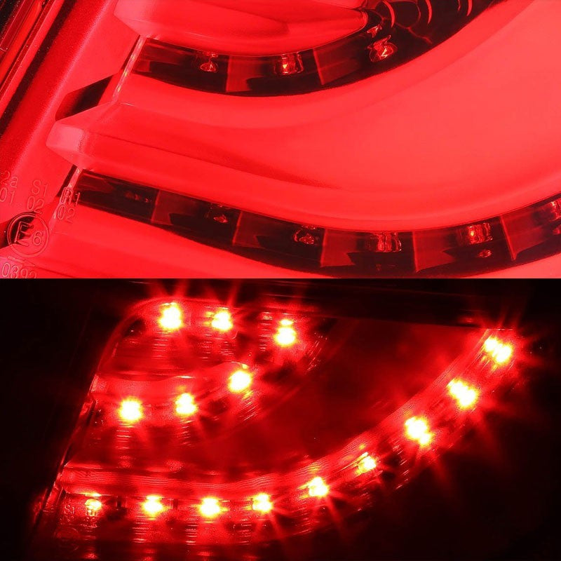 Chrome Housing Red/Clear Lens 3D LED Tail Light For BMW 05-08 3-Series 4-Door Sedan-Exterior-BuildFastCar