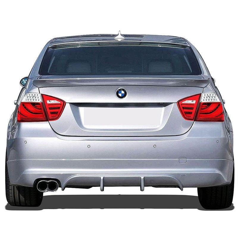 Chrome Housing Red/Clear Lens 3D LED Tail Light For BMW 05-08 3-Series 4-Door Sedan-Exterior-BuildFastCar