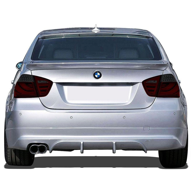 Red Housing Smoked Lens 3D LED Tail Light For BMW 05-08 3-Series 4-Door Sedan-Exterior-BuildFastCar