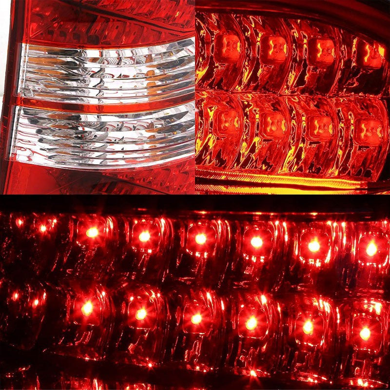 Chrome Housing Red Lens LED Tail Light For Mercedes-Benz 98-05 M-Class W163-Exterior-BuildFastCar