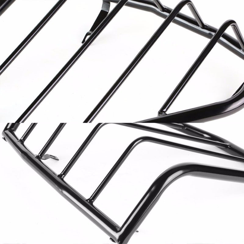 Black Coated Steel Tail Light/Lamp Cage Guard Cover For Ford 09-14 F150 Pick-up-Exterior-BuildFastCar