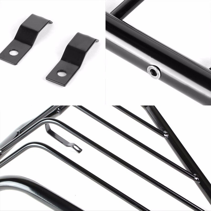 Black Coated Steel Tail Light/Lamp Cage Guard Cover For Ford 09-14 F150 Pick-up-Exterior-BuildFastCar