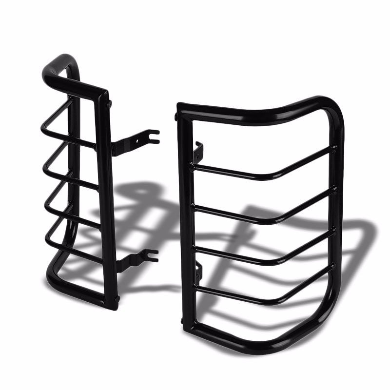 Black Coated Steel Tail Light/Lamp Cage Guard Cover For Nissan 00-04 Xterra-Exterior-BuildFastCar