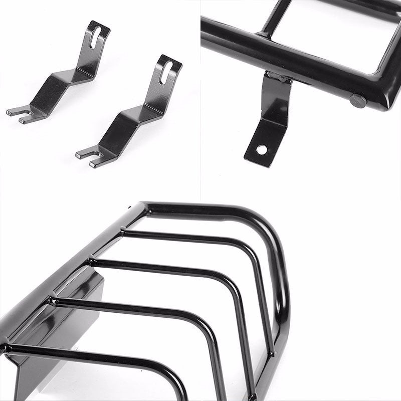 Black Coated Steel Tail Light/Lamp Cage Guard Cover For Hummer 06-10 H3 GMT 345-Exterior-BuildFastCar