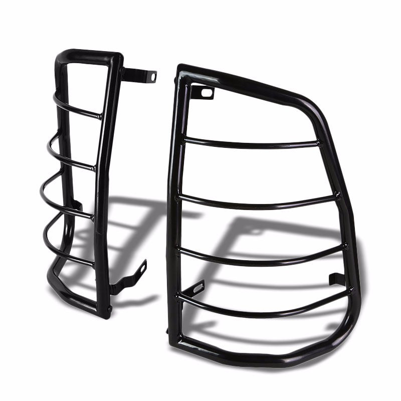 Black Coated Steel Tail Light/Lamp Cage Guard Cover For Toyota 05-15 Tacoma-Exterior-BuildFastCar