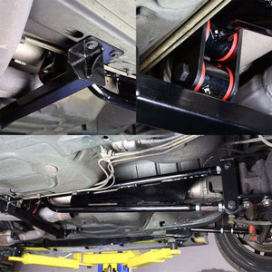 Black Adjustable DOM Torque Arm Tunnel Mount+Crossmember For Chevy 93-02 Camaro-Suspension-BuildFastCar
