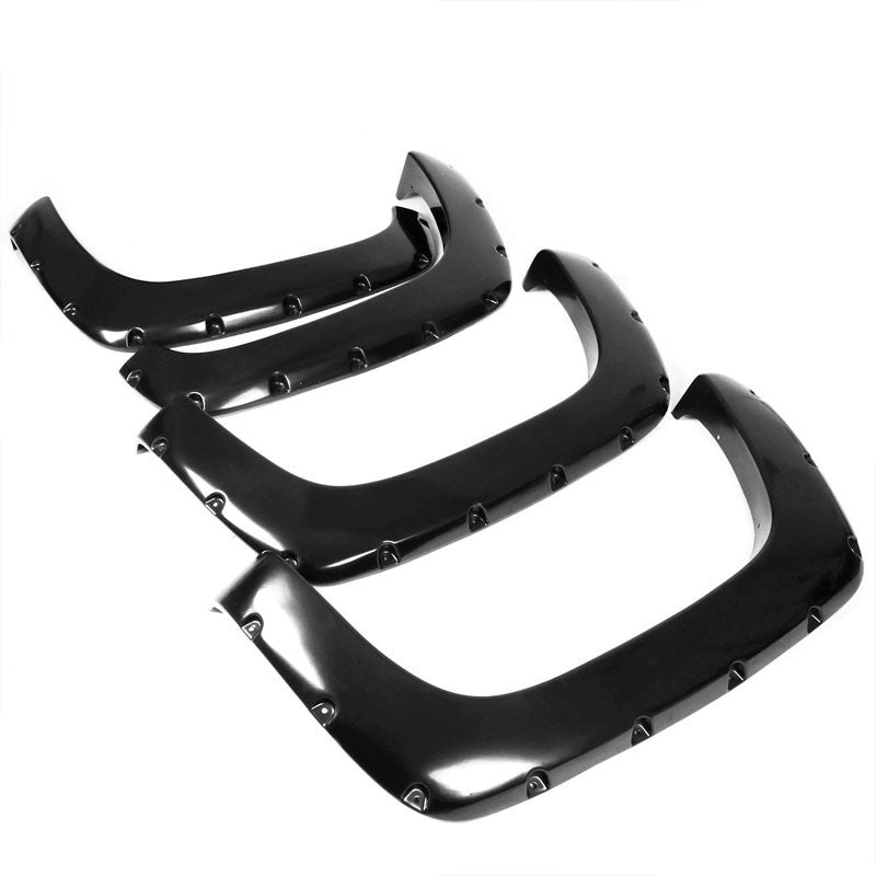 Black ABS Pocket-Rivet Wheel Fender Flares Guard For 92-99 Yukon 2Dr 96"/78" Bed-Exterior-BuildFastCar