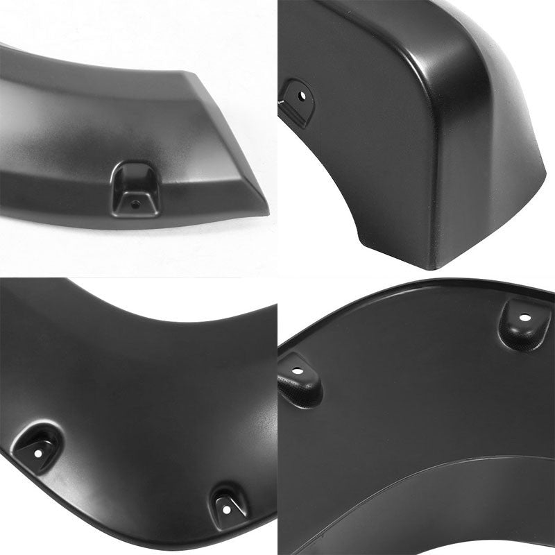 Black ABS Pocket-Rivet Wheel Fender Flares Guard For 92-99 Yukon 2Dr 96"/78" Bed-Exterior-BuildFastCar